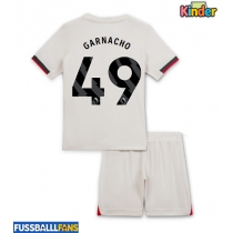 Chelsea Alejandro Garnacho #49 Auswärts Trikotsatz Kinder 2025-26 Kurzarm (+ Kurze Hosen)